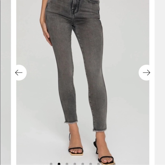 New with tags good American good curve skinny curve crop grey jeans size 0 - Picture 2 of 8